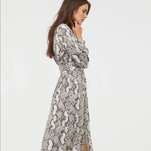 H&M snake print shirt dress